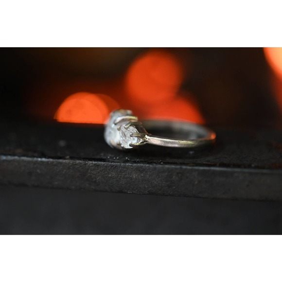 Unique Engagement Ring, Raw stone rings, Sterling Silver, Anniversary Ri… - Picture 3 of 4